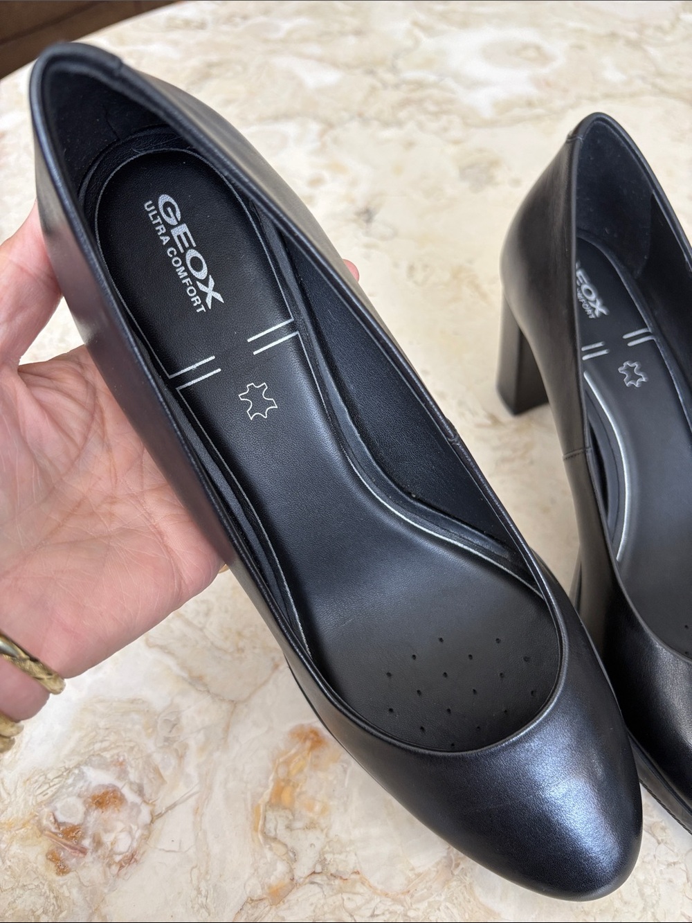 GEOX Walk Pleasure 60 Medium Heel Leather Pumps Ultra Comfort AS NEW Size 39 - Picture 9 of 16